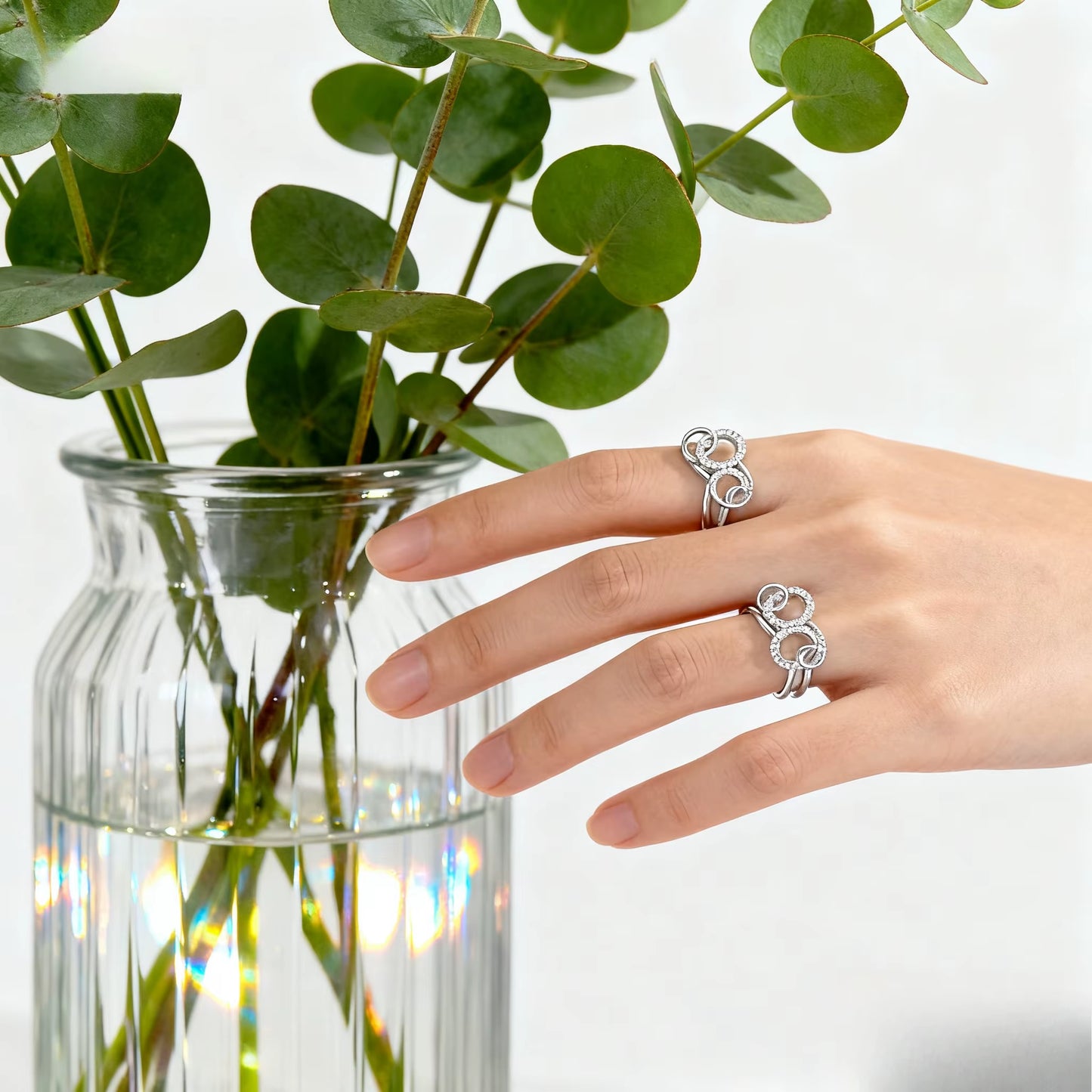 Large and Small Ring Rings 2026 Women'S E-Commerce Trade Couple Wedding Luxury Boho Jewelry for Women Vintage Christmas Gift