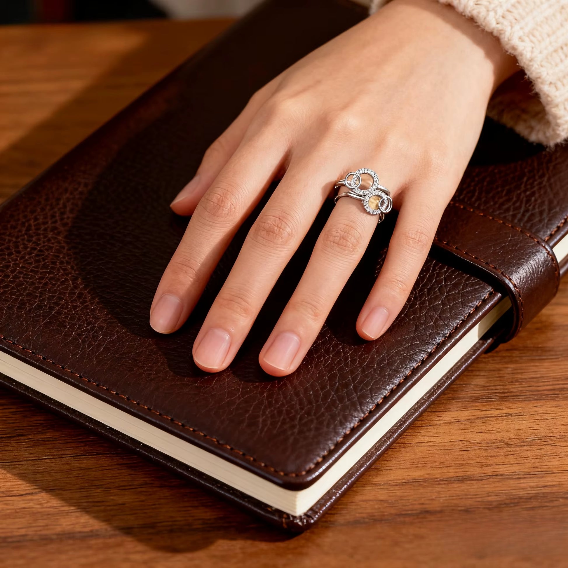 Large and Small Ring Rings 2026 Women'S E-Commerce Trade Couple Wedding Luxury Boho Jewelry for Women Vintage Christmas Gift