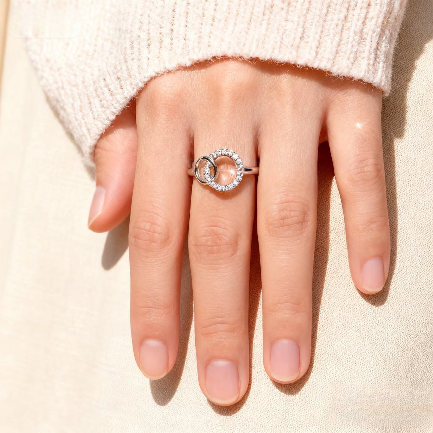 Large and Small Ring Rings 2026 Women'S E-Commerce Trade Couple Wedding Luxury Boho Jewelry for Women Vintage Christmas Gift